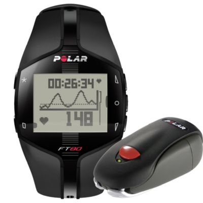 Polar FT80 Blk Wd Pulsklokke M/ Fotsensor