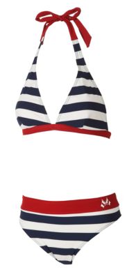 JPS Belly Bikini Striped Set